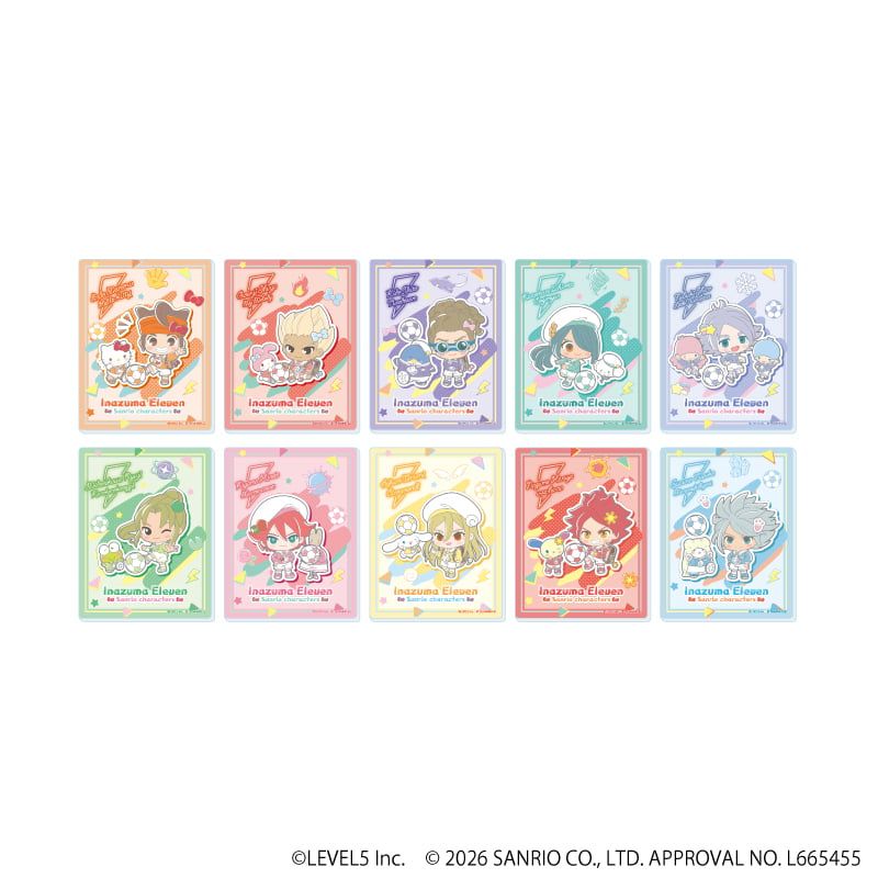 アクリルカード「イナズマイレブン×サンリオキャラクターズ」01/コンプリートセット(全10種)(コラボイラスト)