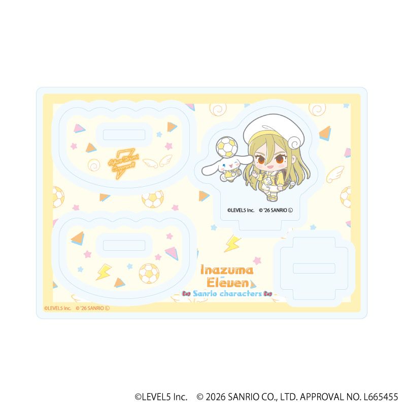 ゆらゆらアクリルスタンド「イナズマイレブン×サンリオキャラクターズ」08/亜風炉照美×シナモロール(コラボイラスト)