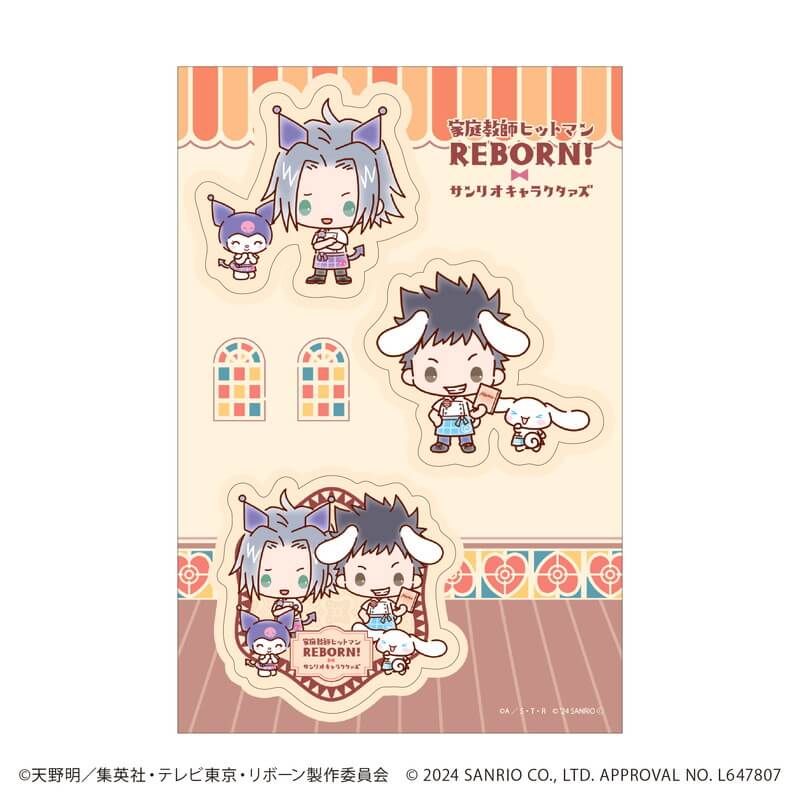PETANTシール「家庭教師ヒットマンREBORN!×SANRIO CHARACTERS」02/Bデザイン(ミニキャライラスト)