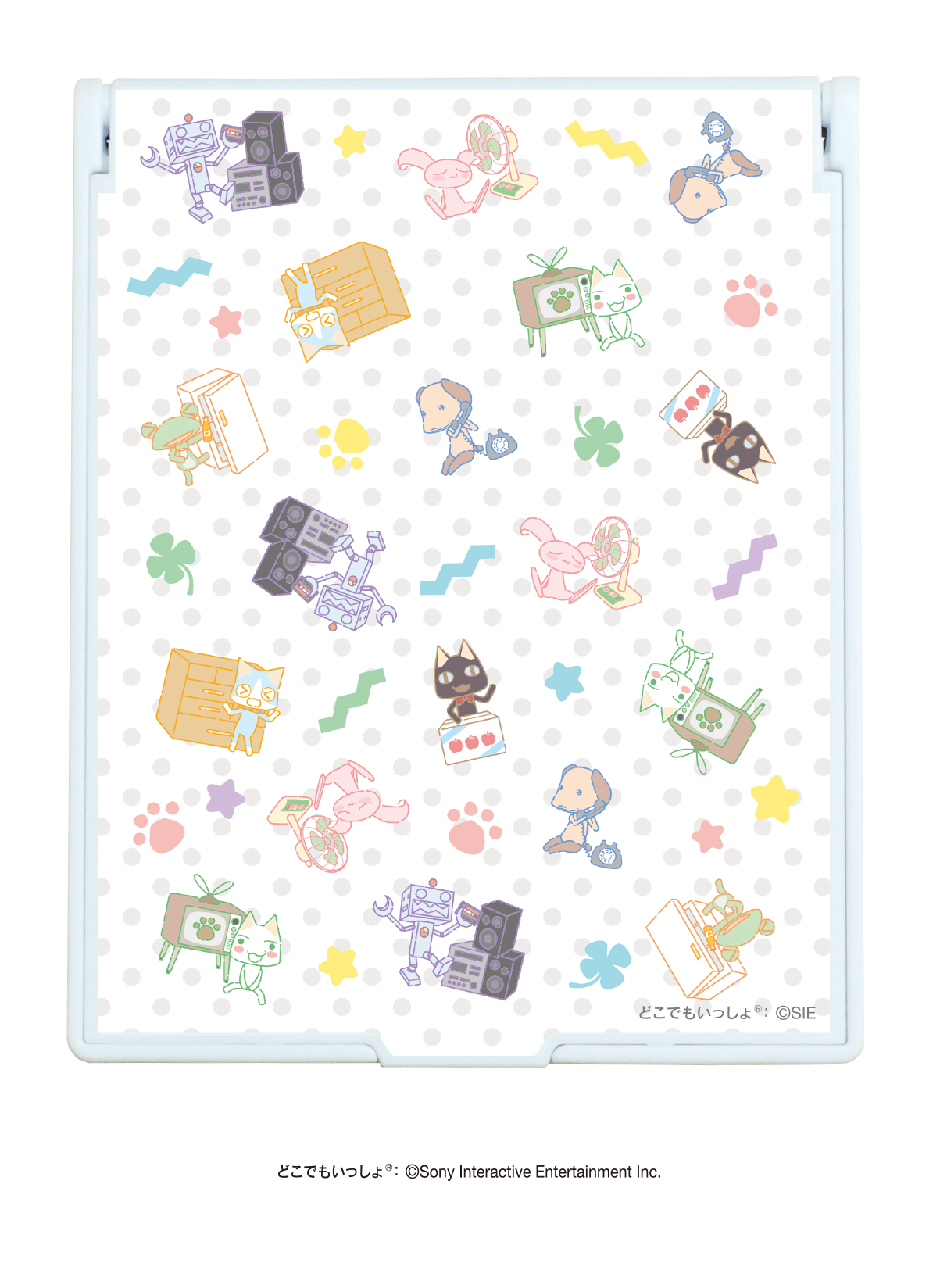 デカキャラミラー「どこでもいっしょ Design produced by Sanrio」01/ちりばめデザイン FANCY POPver.(イラスト)