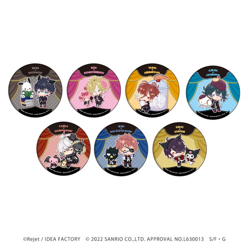缶バッジ「DIABOLIK LOVERS×サンリオキャラクターズ」02/コンプリートBOX(全7種)(ミニキャラ)