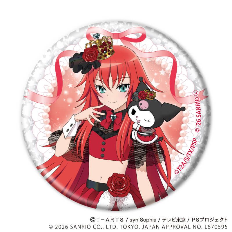 缶バッジ「プリティーシリーズ×サンリオキャラクターズ」01/BOX1 ブラインド(6種) 等身デザイン(コラボイラスト)