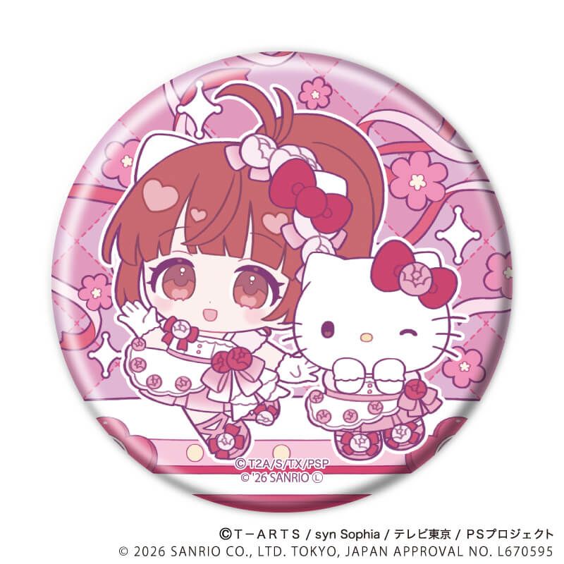 缶バッジ「プリティーシリーズ×サンリオキャラクターズ」03/BOX1 ブラインド(6種) ミニキャラデザイン(コラボイラスト)