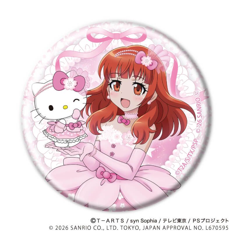 缶バッジ「プリティーシリーズ×サンリオキャラクターズ」01/BOX1 コンプリートセット(全6種) 等身デザイン(コラボイラスト)