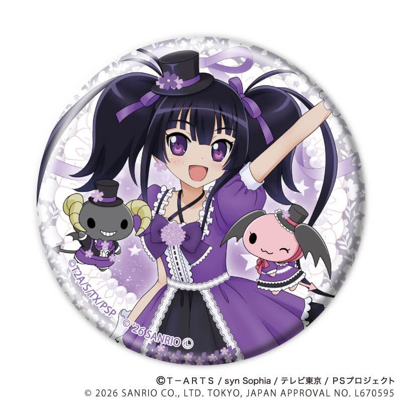 缶バッジ「プリティーシリーズ×サンリオキャラクターズ」01/BOX1 コンプリートセット(全6種) 等身デザイン(コラボイラスト)