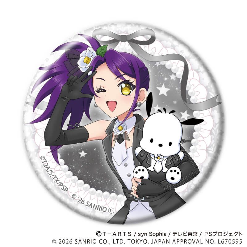 缶バッジ「プリティーシリーズ×サンリオキャラクターズ」02/BOX2 コンプリートセット(全8種) 等身デザイン(コラボイラスト)