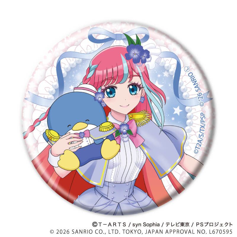 缶バッジ「プリティーシリーズ×サンリオキャラクターズ」02/BOX2 コンプリートセット(全8種) 等身デザイン(コラボイラスト)