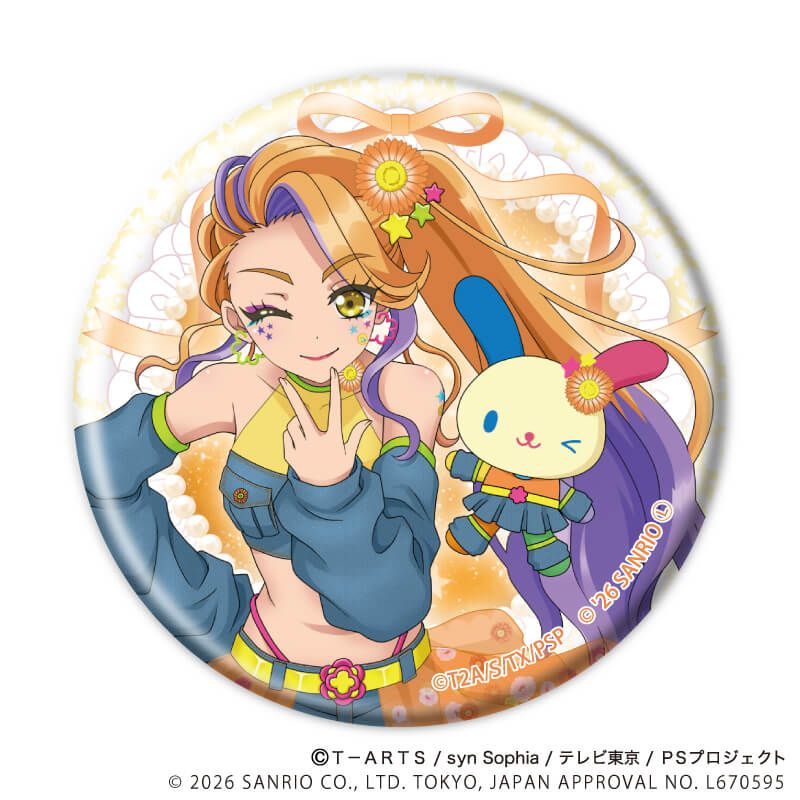 缶バッジ「プリティーシリーズ×サンリオキャラクターズ」02/BOX2 コンプリートセット(全8種) 等身デザイン(コラボイラスト)