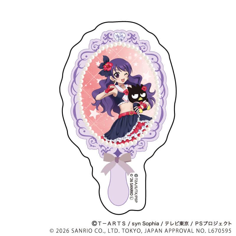 オーロラステッカー「プリティーシリーズ×サンリオキャラクターズ」03/上葉みあ×バッドばつ丸(コラボイラスト)