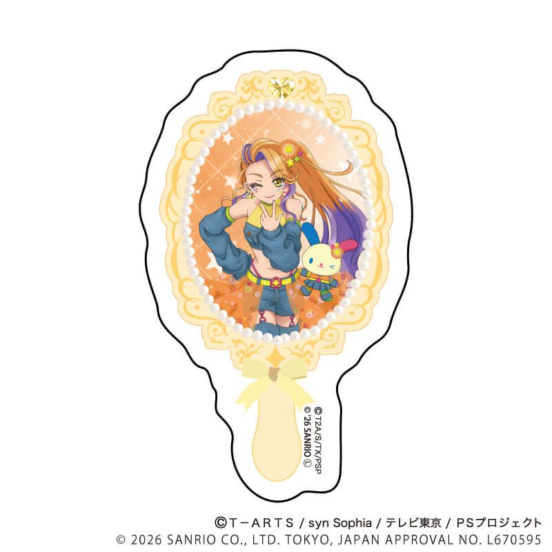 オーロラステッカー「プリティーシリーズ×サンリオキャラクターズ」14/弥生ひな×ウサハナ(コラボイラスト)