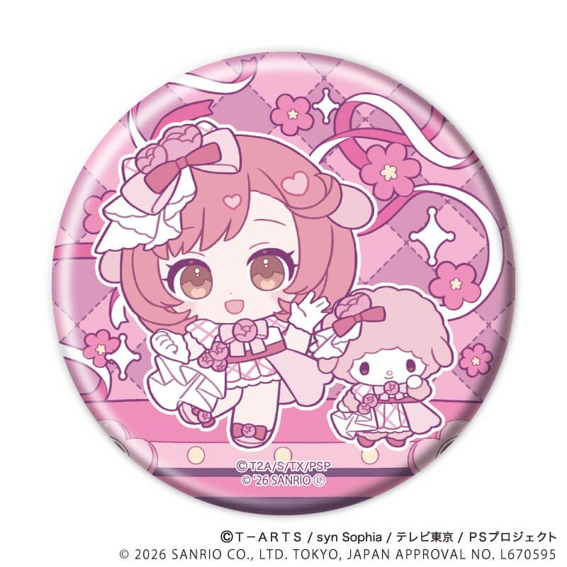 缶バッジ「プリティーシリーズ×サンリオキャラクターズ」03/BOX1 コンプリートセット(全6種) ミニキャラデザイン(コラボイラスト)