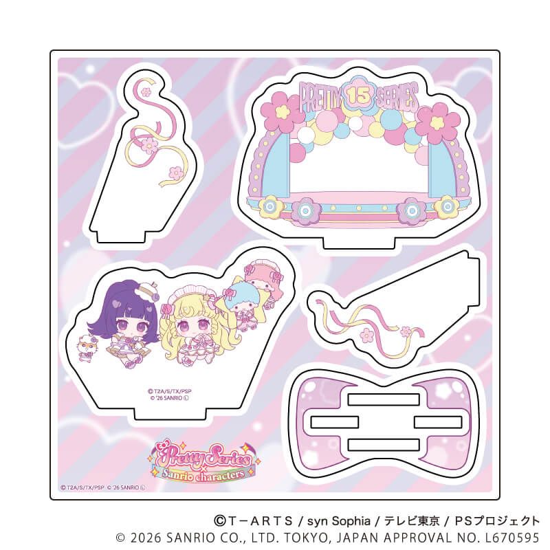 アクリルスタンドプレート「プリティーシリーズ×サンリオキャラクターズ」05/夢川ゆい×リトルツインスターズ&華園しゅうか×コロコロクリリン(コラボイラスト)
