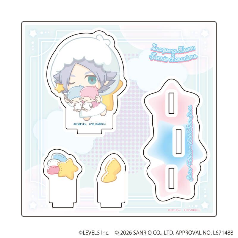 アクリルスタンドプレート「イナズマイレブン×サンリオキャラクターズ」38/吹雪士郎×リトルツインスターズ(コラボイラスト)