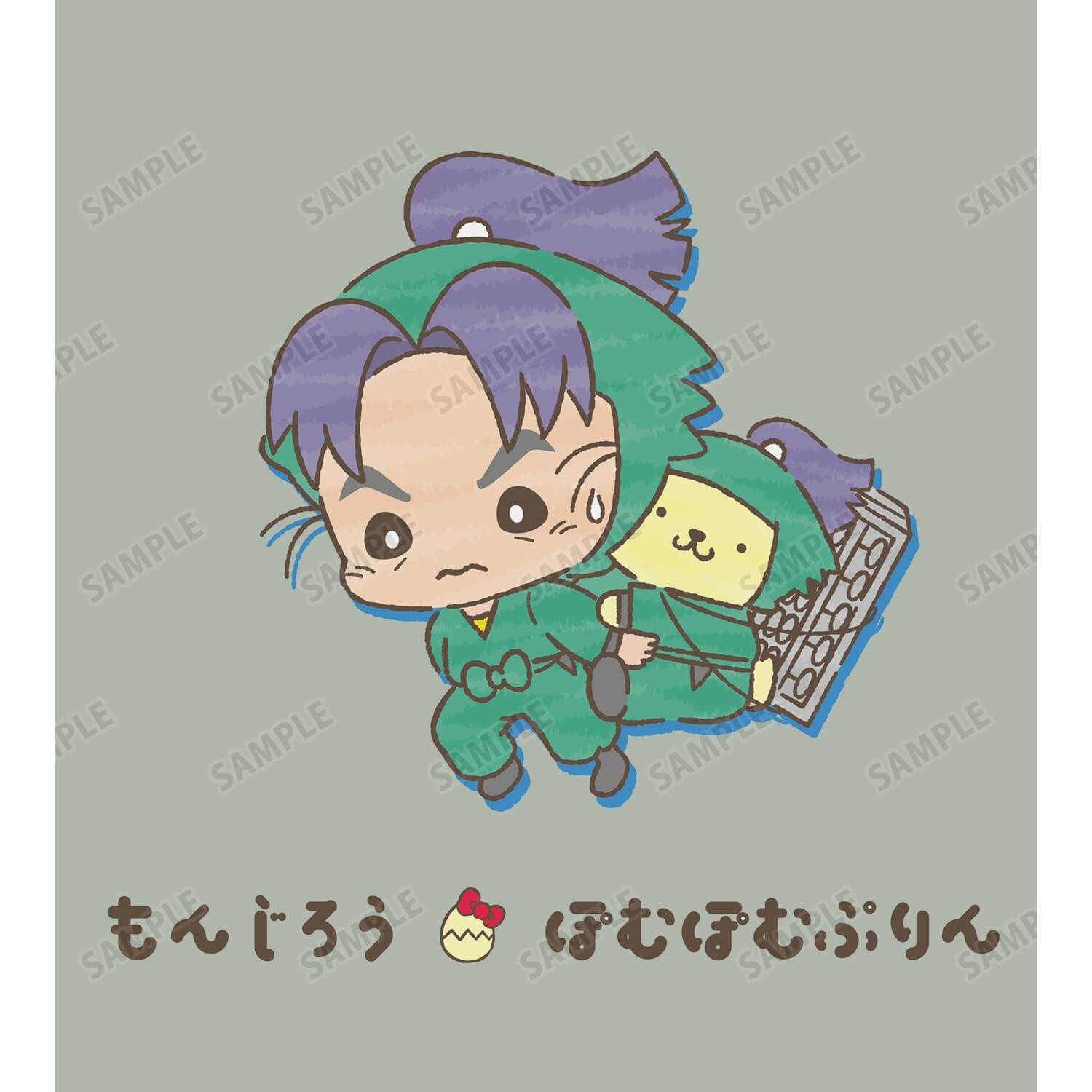 忍たま乱太郎×サンリオキャラクターズ　潮江文次郎×ポムポムプリン Tシャツレディース(サイズ/XL)