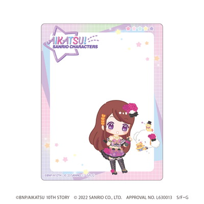 アクリルカード「アイカツ！×サンリオキャラクターズ」01/コンプリートBOX(全8種)(ミニキャライラスト)