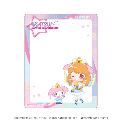 アクリルカード「アイカツ！×サンリオキャラクターズ」01/コンプリートBOX(全8種)(ミニキャライラスト)