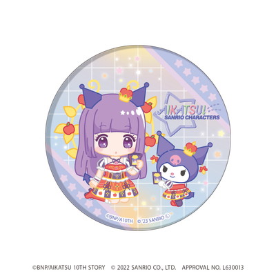 缶バッジ「アイカツ！×サンリオキャラクターズ」01/コンプリートBOX(全8種)(ミニキャライラスト)