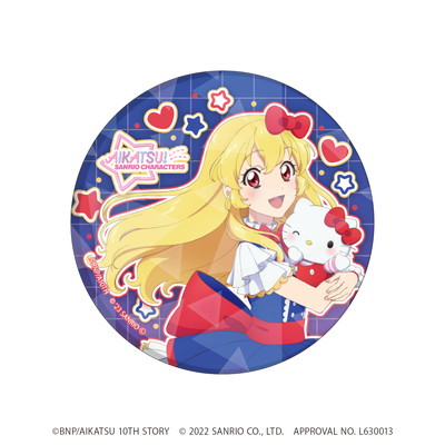 アイカツ！×サンリオキャラクターズ｜ホログラム缶バッジ(65mm 