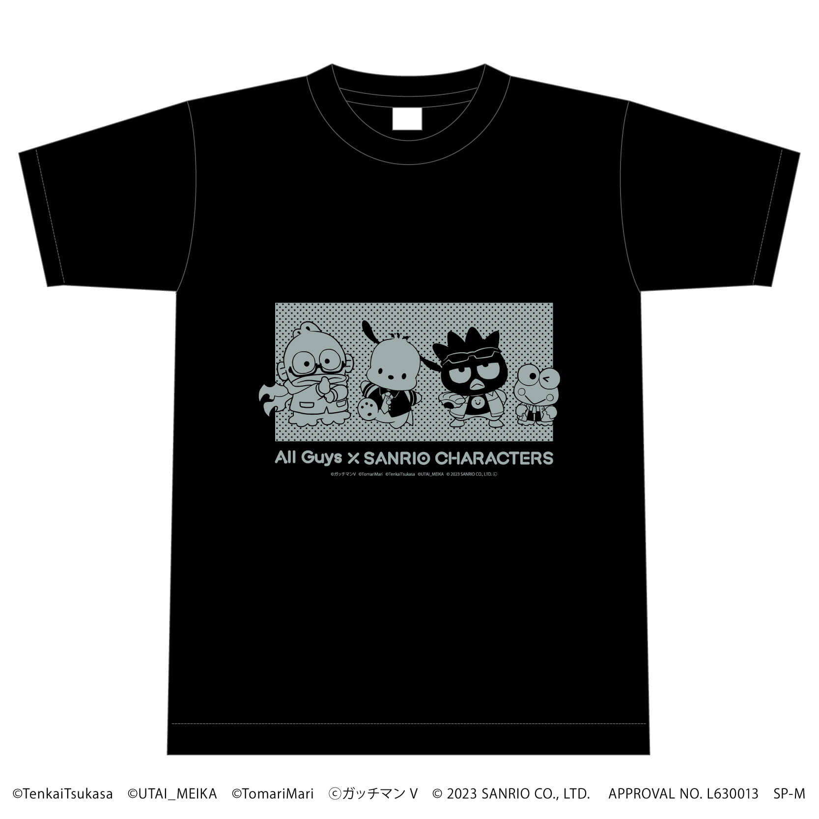 Tシャツ「All Guys×サンリオキャラクターズ」01/サンリオキャラクターズデザイン(ミニキャライラスト)(Lサイズ)