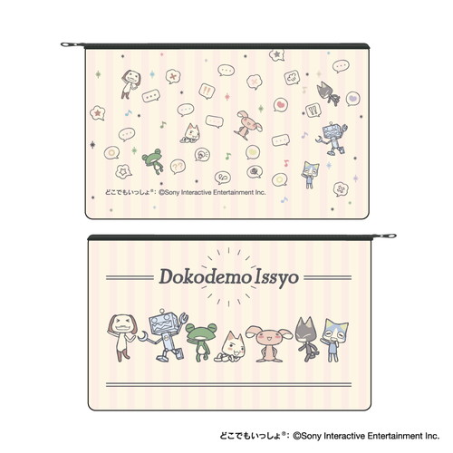 キャラポーチ「どこでもいっしょ Design produced by Sanrio」01/ピンク DAY BY DAYver.(イラスト)