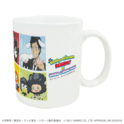 マグカップ(フルカラー)「家庭教師ヒットマンREBORN!×SANRIO CHARACTERS」01/整列デザイン