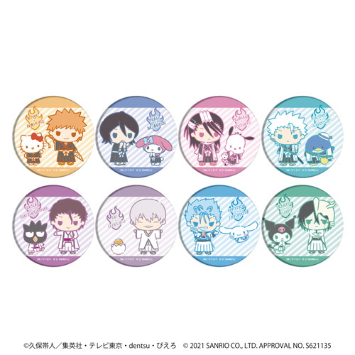 缶バッジ「BLEACH×Sanrio characters」01/コンプリートBOX(全8種)(イラスト)