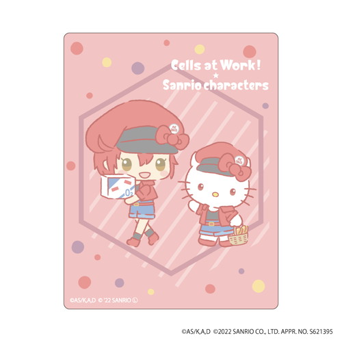 キャラフレームカード「はたらく細胞×サンリオキャラクターズ」01/赤血球・ハローキティ