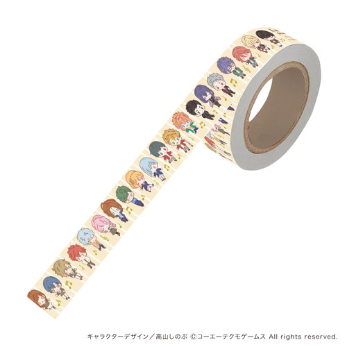 【限定商品】マスキングテープ「金色のコルダ スターライトオーケストラ　Design produced by Sanrio」01/整列デザイン