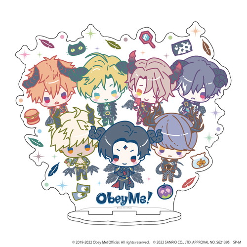 デカキャラアクリルフィギュア「Obey Me! Design produced by Sanrio」01/集合デザイン(描き下ろしイラスト)（アクスタ）