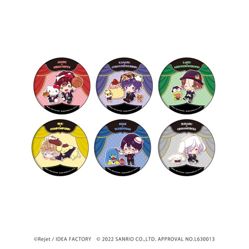 缶バッジ「DIABOLIK LOVERS×サンリオキャラクターズ」01/コンプリートBOX(全6種)(ミニキャラ)