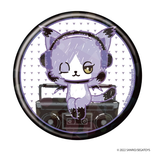 ホログラム缶バッジ(65mm)「Beatcats」01/ラジカセデザイン ブラインド(10種)(イラスト)