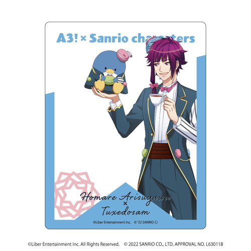 アクリルカード「A3!×Sanrio characters」04/有栖川 誉×タキシードサム(描き下ろし)