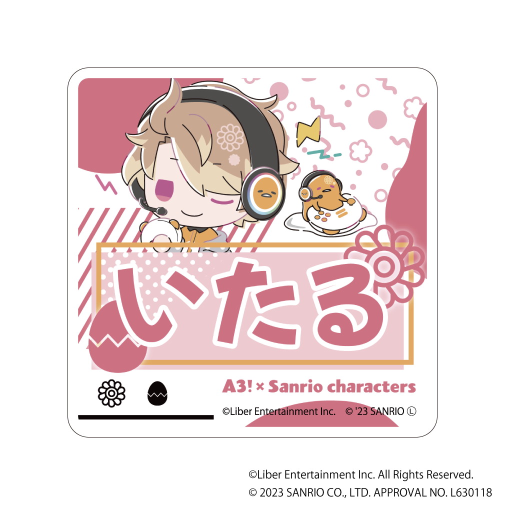 キャラアクリルバッジ「A3!×Sanrio characters」01/S&S コンプリートBOX(全12種)(ミニキャライラスト)