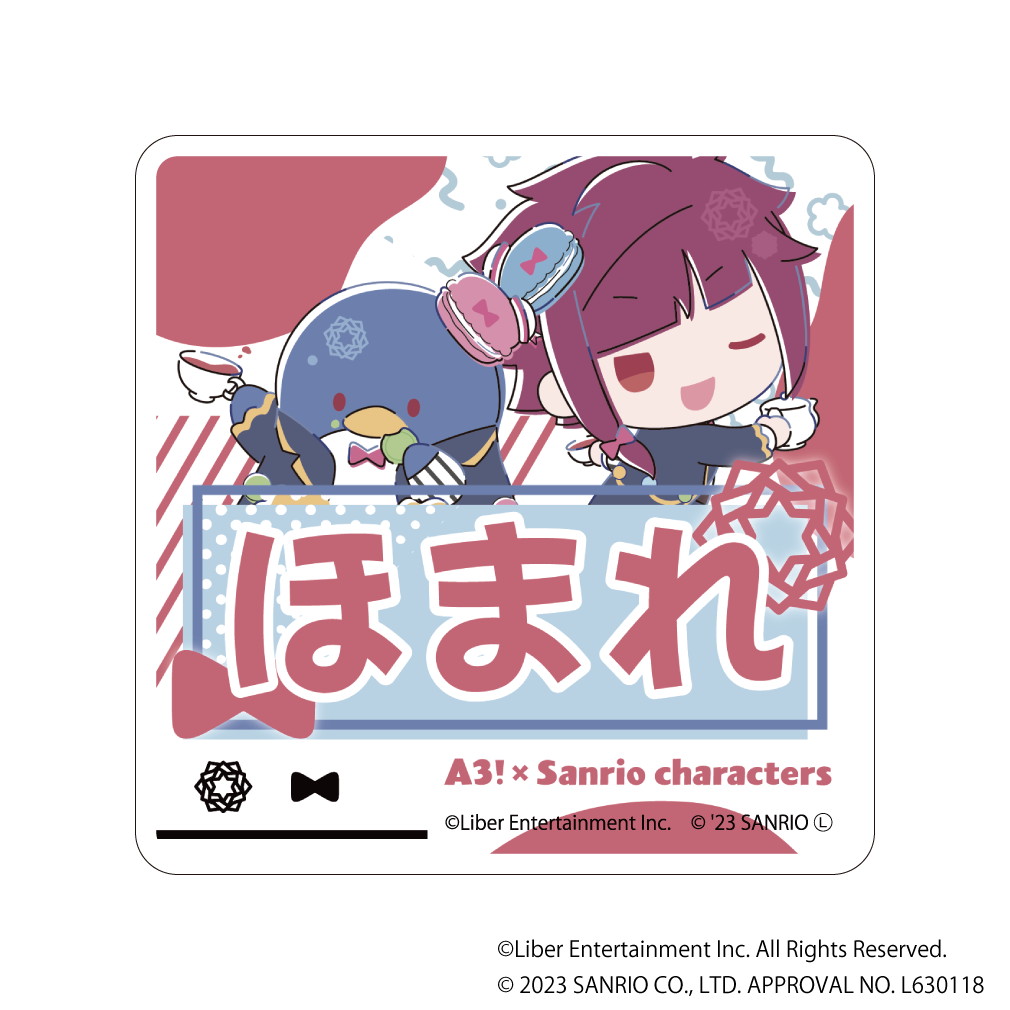 キャラアクリルバッジ「A3!×Sanrio characters」02/A＆W ブラインド(12種)(ミニキャライラスト)