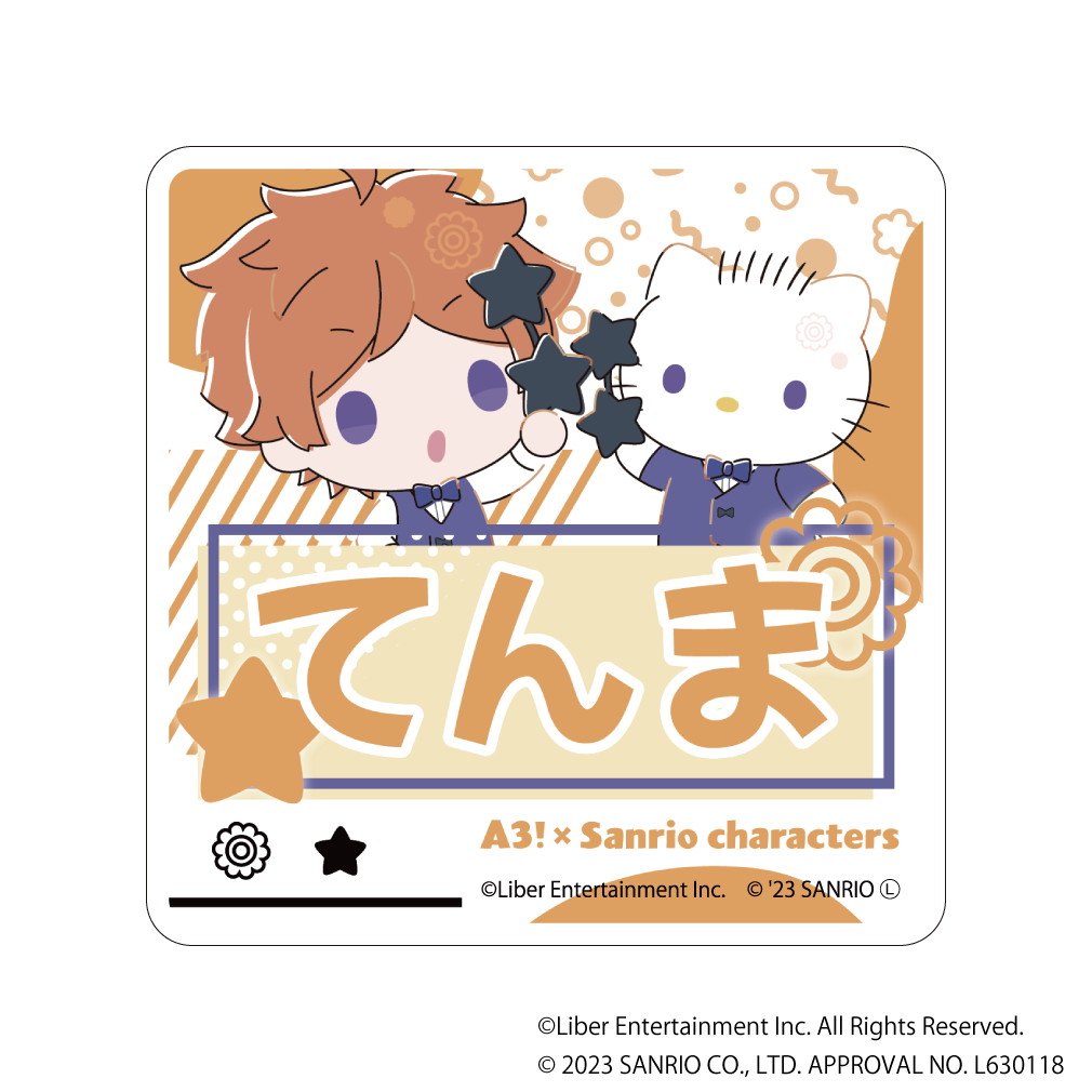 キャラアクリルバッジ「A3!×Sanrio characters」01/S＆S ブラインド(12種)(ミニキャライラスト)