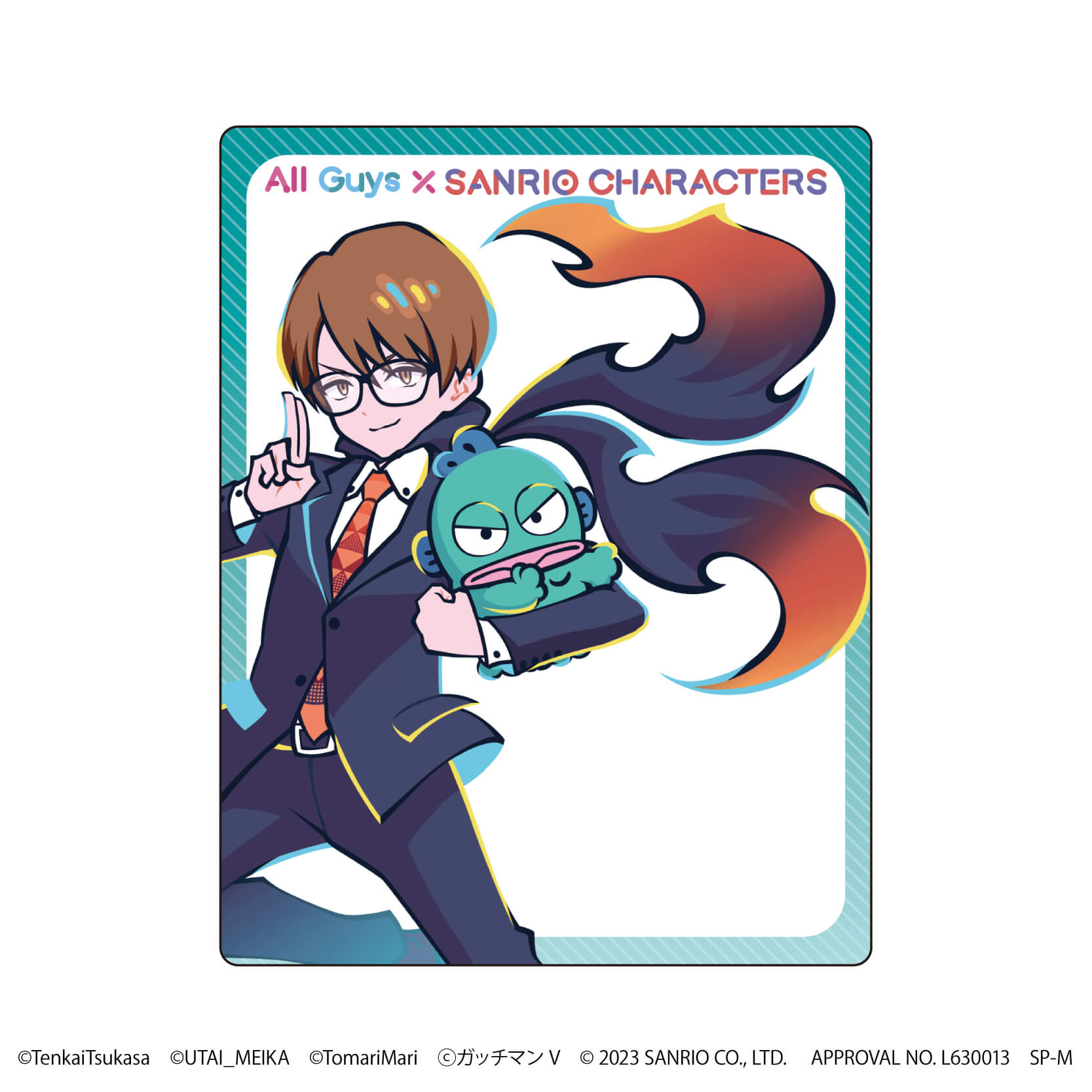 アクリルカード「All Guys×サンリオキャラクターズ」01/ブラインド(9種)(コラボイラスト)