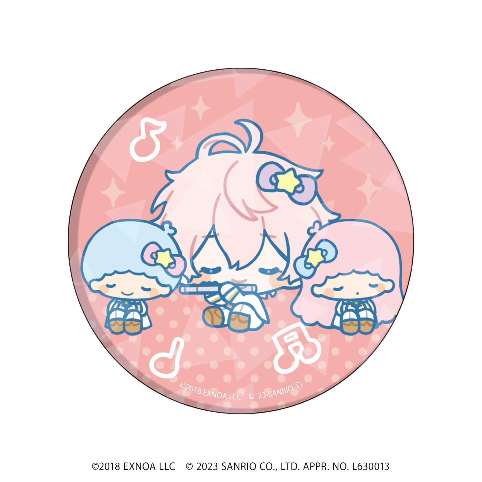 ホログラム缶バッジ(65mm)「ウインドボーイズ！×サンリオキャラクターズ」01/ブラインド(9種)(ミニキャライラスト)