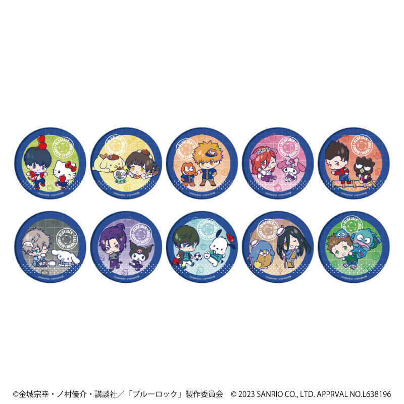 缶バッジ「TVアニメ『ブルーロック』×サンリオキャラクターズ」01/ブラインド(10種)(ミニキャライラスト)