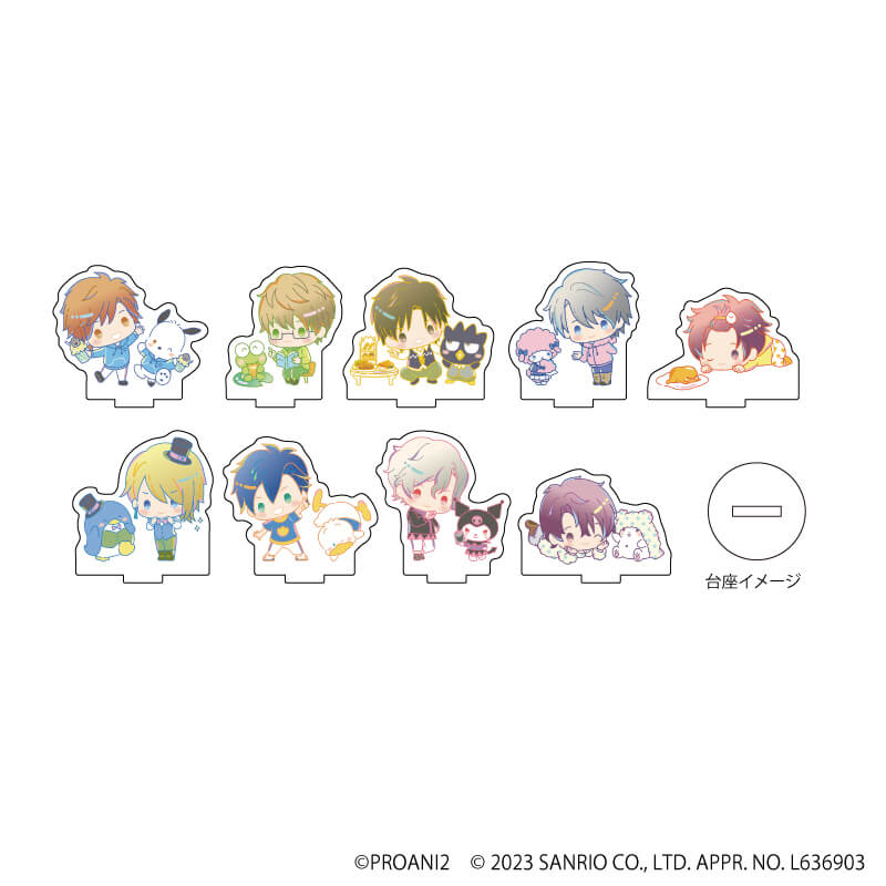 アクリルぷちスタンド「TSUKIPRO THE ANIMATION 2×サンリオキャラクターズ」01/コンプリートBOX(全9種)(ミニキャライラスト)