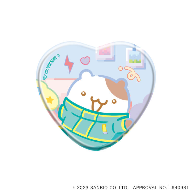 ハート型缶バッジ「サンリオキャラクターズ」01/コンプリートBOX(全6種)(描き下ろしイラスト)
