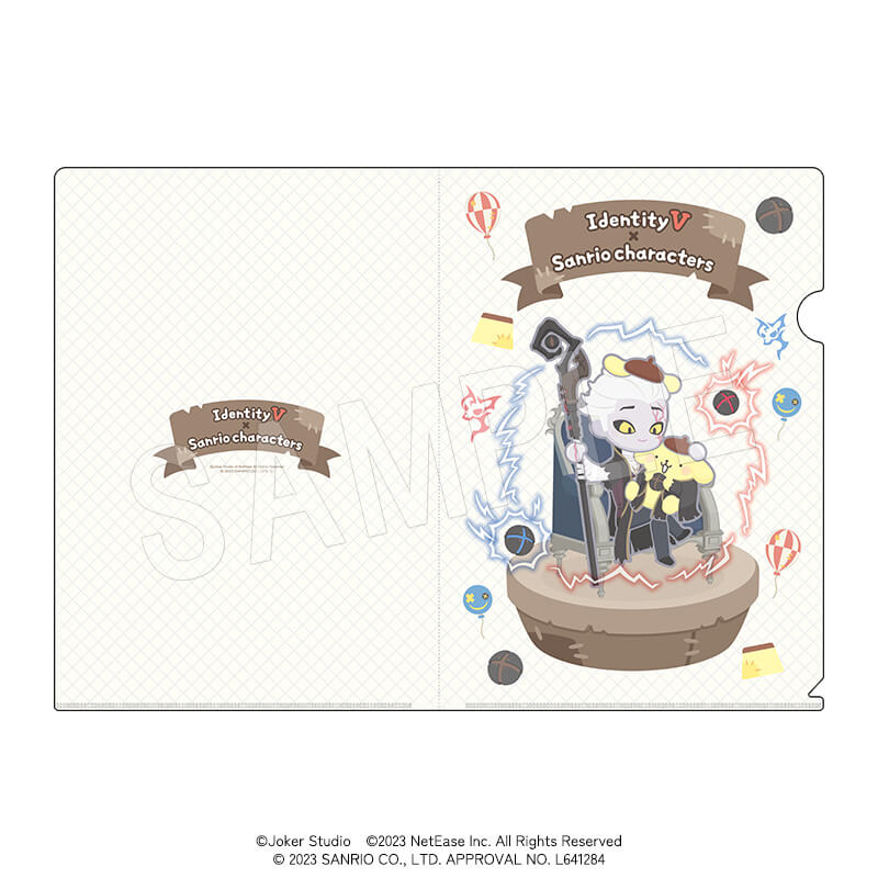 IdentityV×サンリオキャラクターズ　クリアファイル 隠者＆ポムポムプリン
