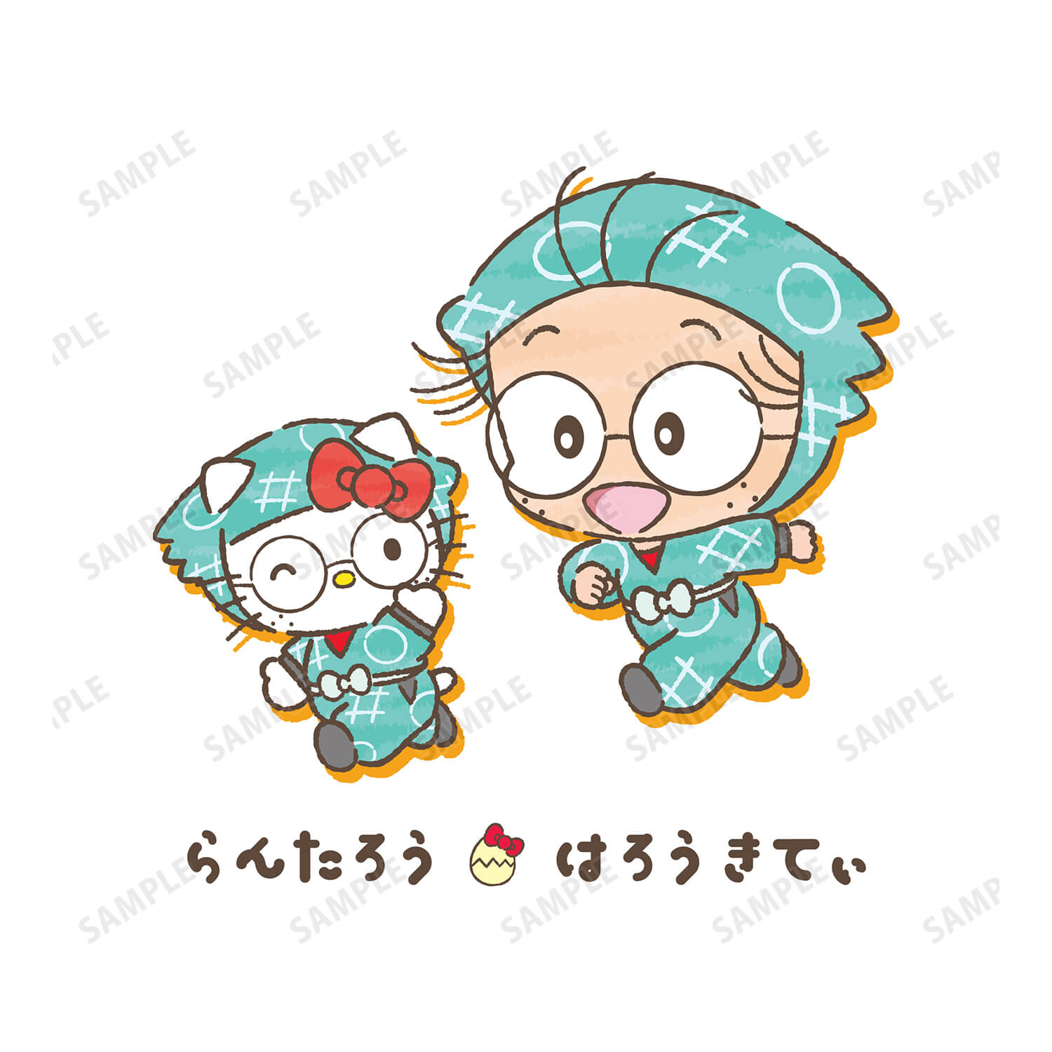 忍たま乱太郎×サンリオキャラクターズ　猪名寺乱太郎×ハローキティ パーカーメンズ(サイズ/S)
