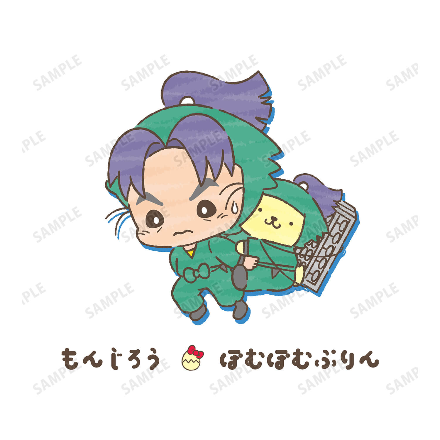 忍たま乱太郎×サンリオキャラクターズ　潮江文次郎×ポムポムプリン パーカーメンズ(サイズ/XXL)