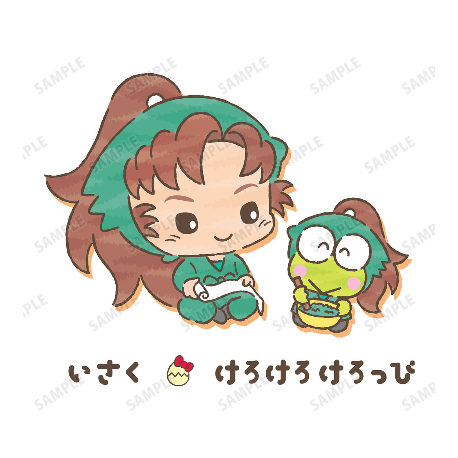 忍たま乱太郎×サンリオキャラクターズ｜忍たま乱太郎×サンリオキャラクターズ 善法寺伊作×けろけろけろっぴ パーカーメンズ(サイズ/S)｜  サンリオのコラボグッズ通販なら｜サンリオアニメストアオンライン