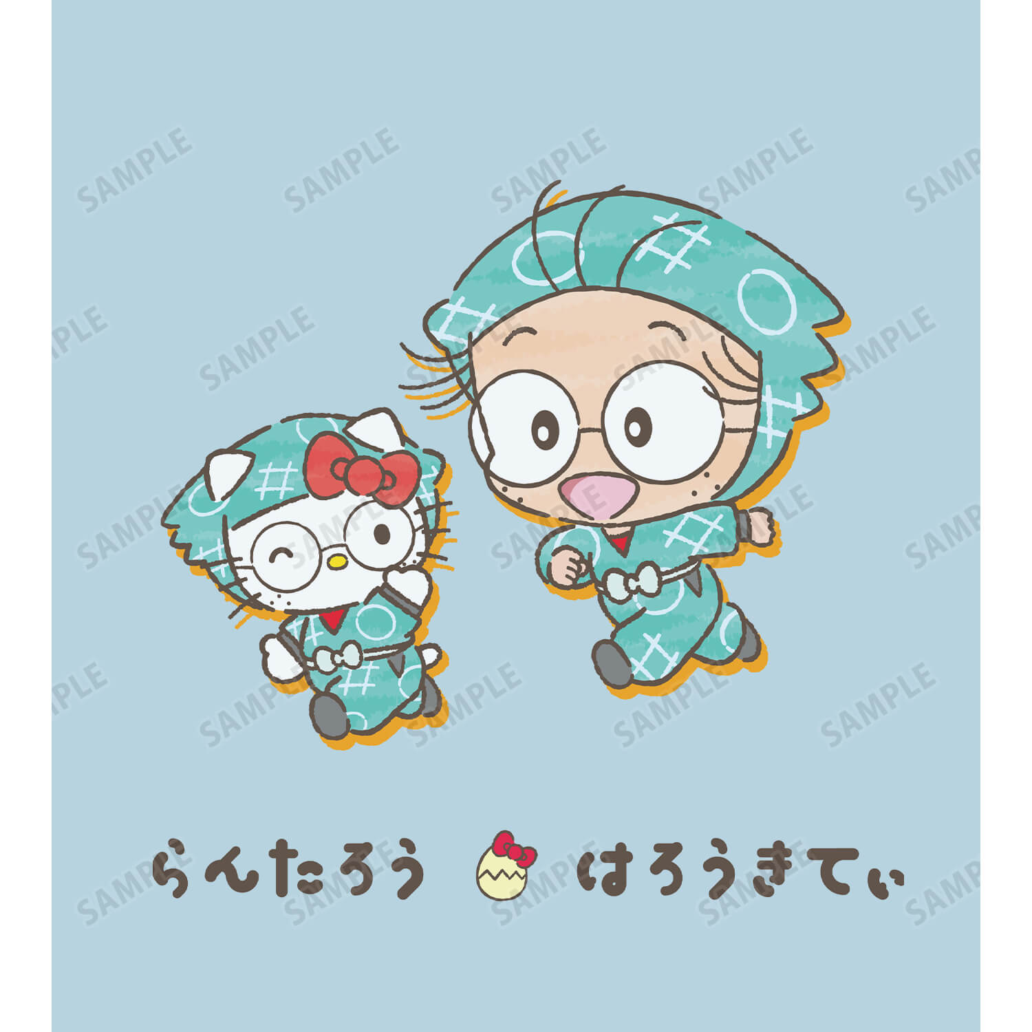 忍たま乱太郎×サンリオキャラクターズ　猪名寺乱太郎×ハローキティ Tシャツメンズ(サイズ/S)
