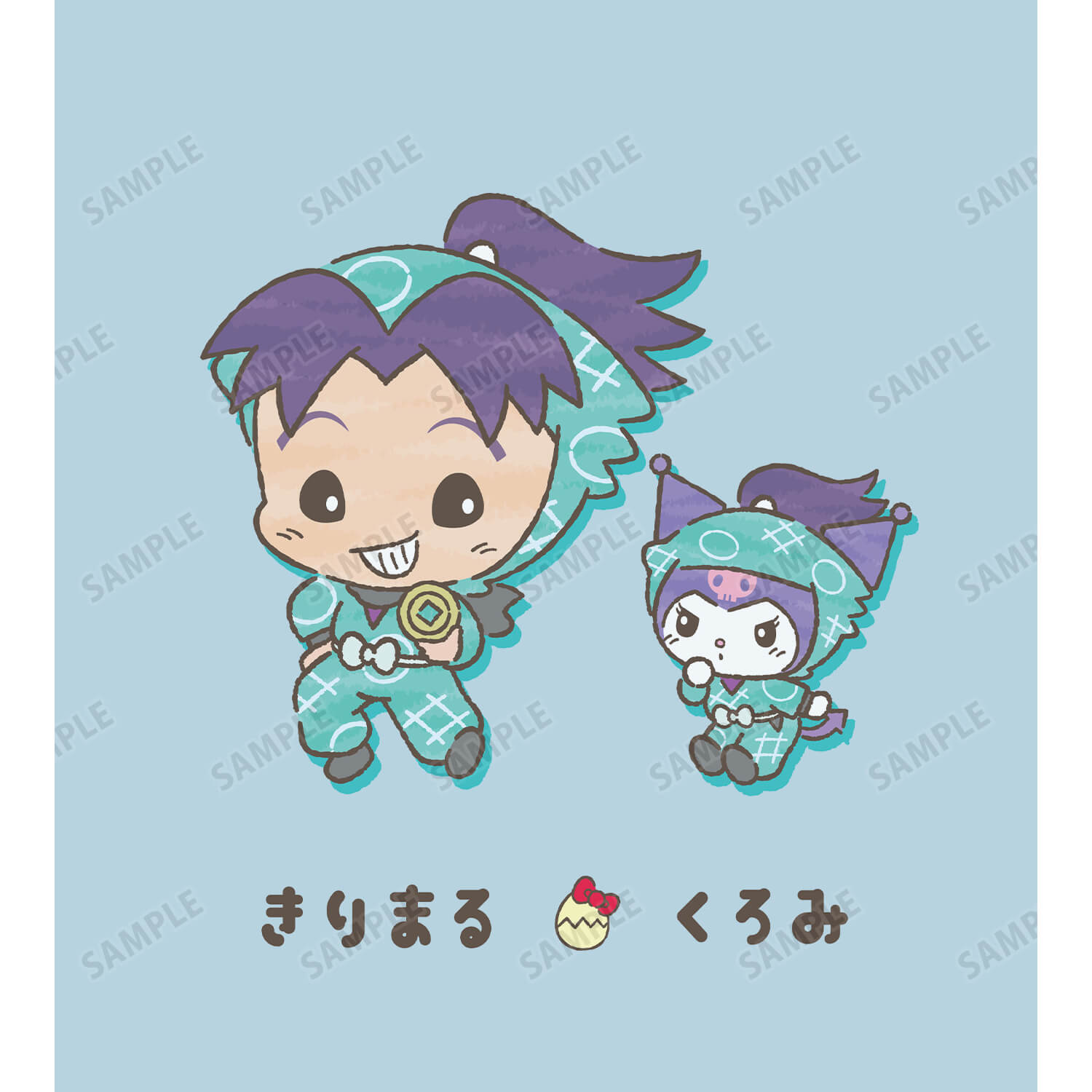 忍たま乱太郎×サンリオキャラクターズ　摂津のきり丸×クロミ Tシャツメンズ(サイズ/S)