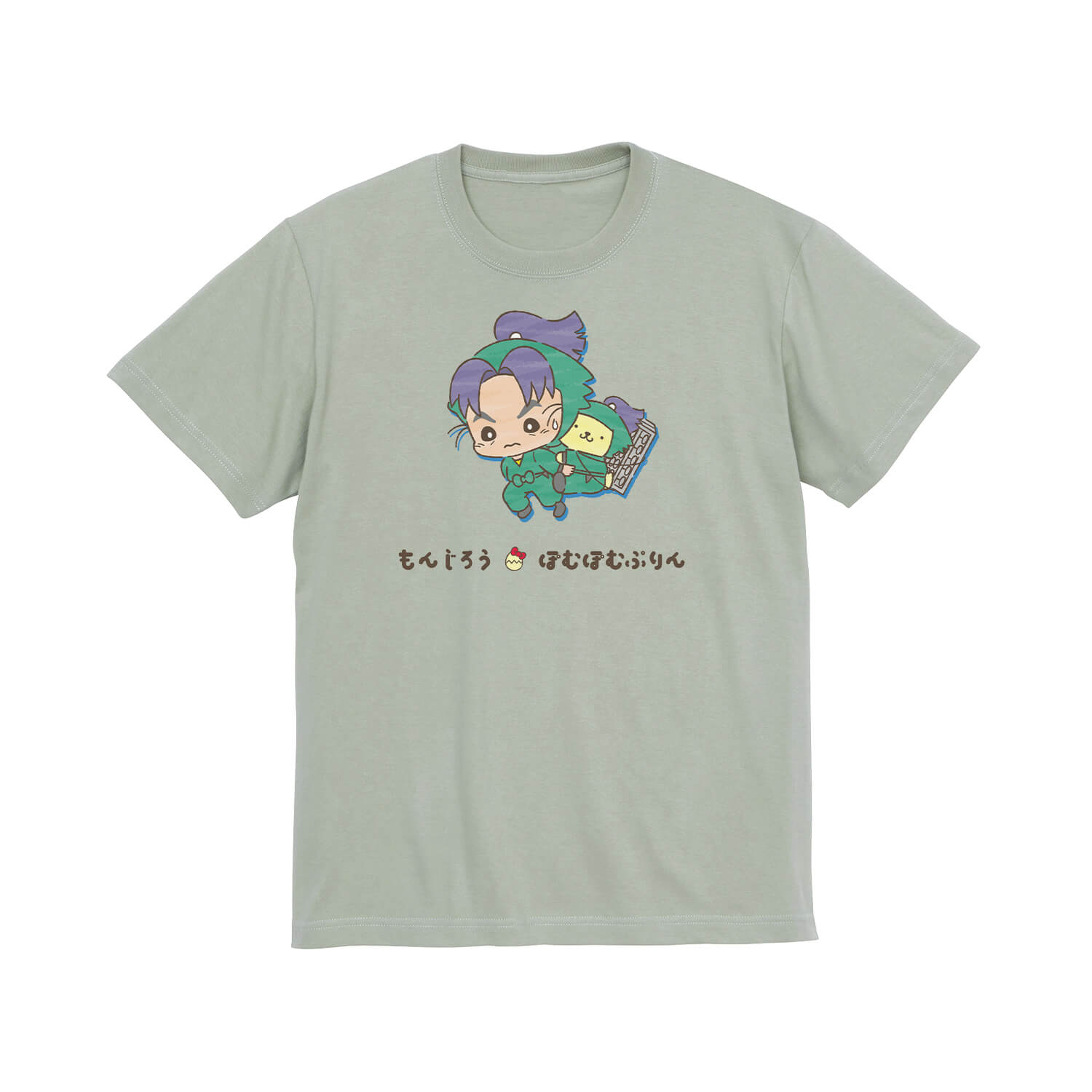 忍たま乱太郎×サンリオキャラクターズ　潮江文次郎×ポムポムプリン Tシャツメンズ(サイズ/S)