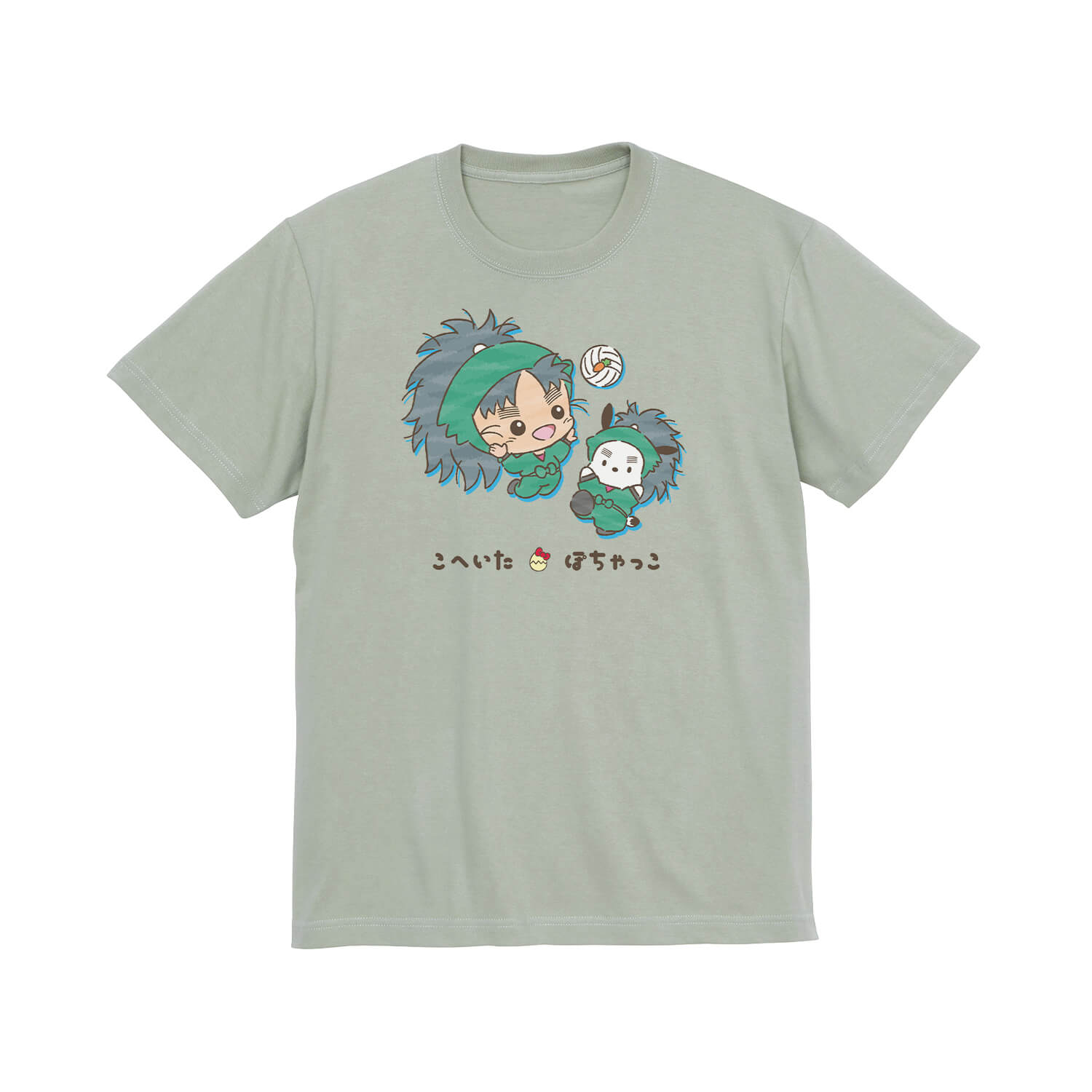 忍たま乱太郎×サンリオキャラクターズ　七松小平太×ポチャッコ Tシャツレディース(サイズ/L)