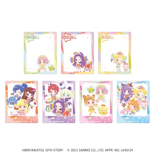 アクリルカード「アイカツ！×サンリオキャラクターズ」02/コンプリートBOX(全7種)(ミニキャライラスト)