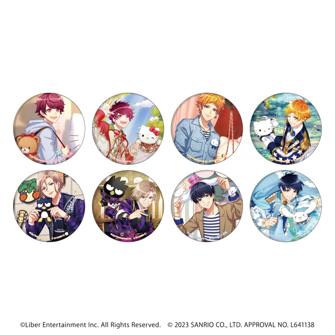 グリッター缶バッジ54mm「A3!×Sanrio characters」01/コンプリートBOX(全8種)(公式イラスト)